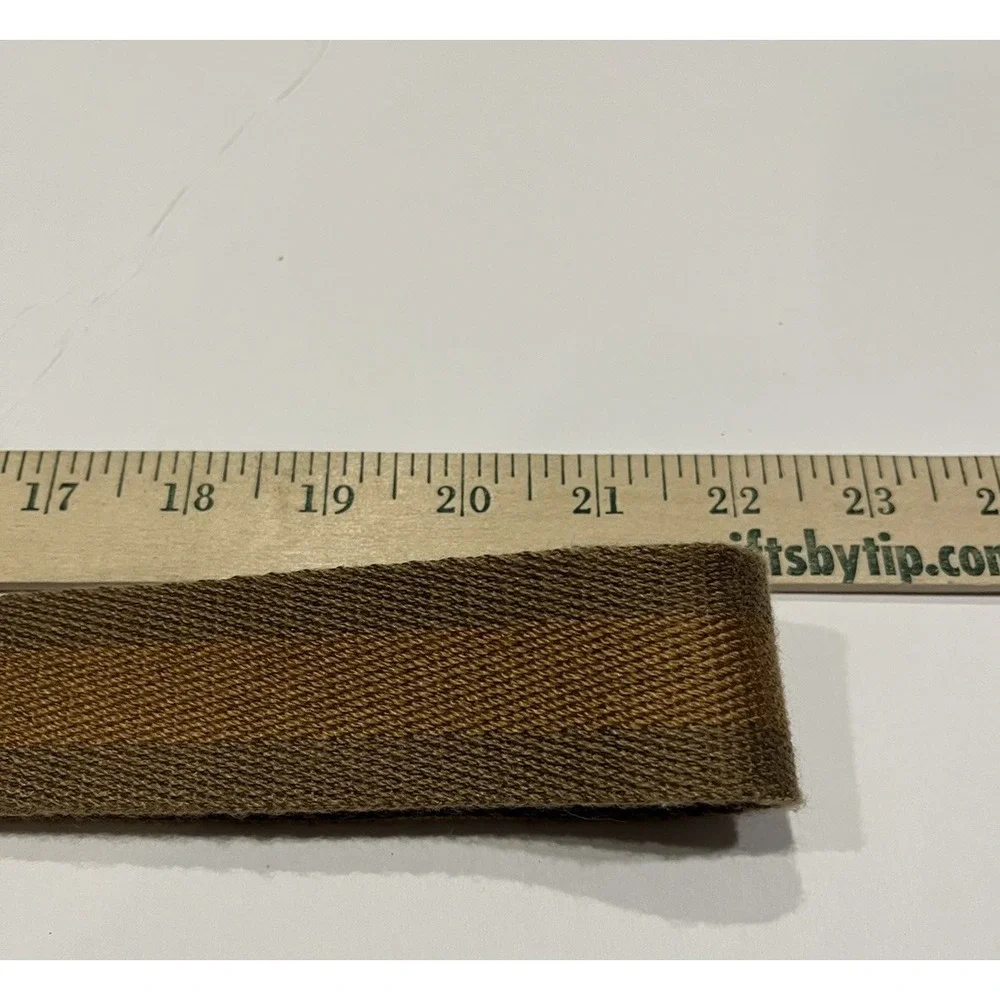 Ecko Unltd Clasp Belt Size 40 Brown Beige Stripe
